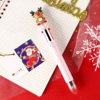 Cute Cartoon Christmas Multi-color 10 Colors Press Ballpoint Pen sku image 4