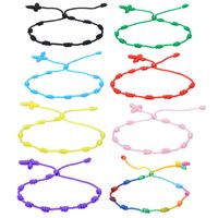 Simple Style Solid Color Silk Thread Braid Unisex Bracelets main image 1