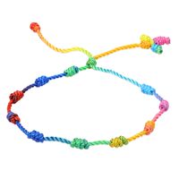 Simple Style Solid Color Silk Thread Braid Unisex Bracelets sku image 1
