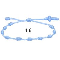 Simple Style Solid Color Silk Thread Braid Unisex Bracelets sku image 14