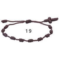 Simple Style Solid Color Silk Thread Braid Unisex Bracelets sku image 19