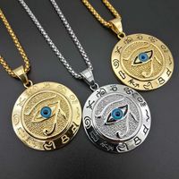 Retro Eye Stainless Steel Plating Pendant Necklace 1 Piece main image 1