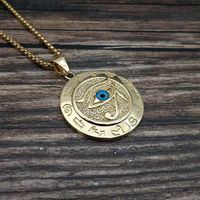 Retro Eye Stainless Steel Plating Pendant Necklace 1 Piece main image 6