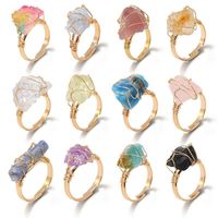 Fashion Irregular Natural Stone Open Ring 1 Piece main image 3