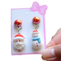 Fashion Santa Claus Plastic Resin Girl's Ear Clips 1 Pair sku image 21