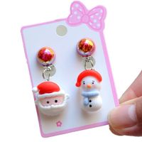 Fashion Santa Claus Plastic Resin Girl's Ear Clips 1 Pair sku image 25