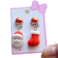 Fashion Santa Claus Plastic Resin Girl's Ear Clips 1 Pair sku image 24