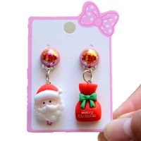 Fashion Santa Claus Plastic Resin Girl's Ear Clips 1 Pair sku image 19