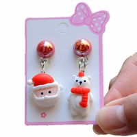 Fashion Santa Claus Plastic Resin Girl's Ear Clips 1 Pair sku image 23