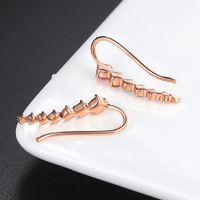 Simple Style Geometric Copper Plating Zircon Earrings main image 4