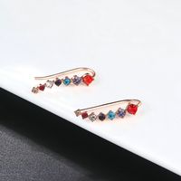 Simple Style Geometric Copper Plating Zircon Earrings main image 2