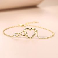 Elegant Heart Shape Copper Plating Zircon Bracelets main image 2
