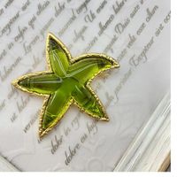 Simple Style Starfish Alloy Glass Inlay Artificial Gemstones Women's Brooches main image 5