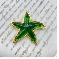 Simple Style Starfish Alloy Glass Inlay Artificial Gemstones Women's Brooches main image 4