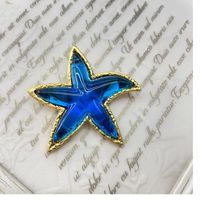 Simple Style Starfish Alloy Glass Inlay Artificial Gemstones Women's Brooches sku image 3