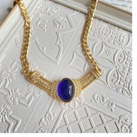 Simple Style Geometric Heart Shape Alloy Glass Plating Rhinestones Women's Earrings Necklace 1 Piece sku image 14