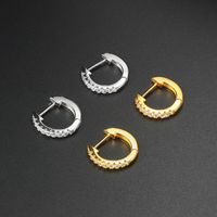 Fashion Geometric Brass Plating Zircon Ear Studs 1 Piece main image 3