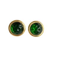 Simple Style Geometric Alloy Plating Artificial Gemstones Women's Rings Ear Studs 1 Piece main image 5
