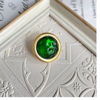 Simple Style Geometric Alloy Plating Artificial Gemstones Women's Rings Ear Studs 1 Piece main image 4