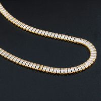 Retro Geometric Stainless Steel Inlay Zircon Bracelets Necklace main image 4