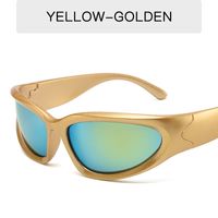 Y2k Cool Style Solid Color Ac Cat Eye Full Frame Women's Sunglasses sku image 4