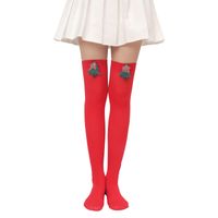 Women's Sweet Plaid Solid Color Polyester Over The Knee Socks sku image 12