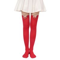 Women's Sweet Plaid Solid Color Polyester Over The Knee Socks sku image 15