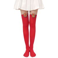 Women's Sweet Plaid Solid Color Polyester Over The Knee Socks sku image 11