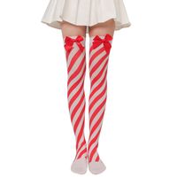 Women's Sweet Plaid Solid Color Polyester Over The Knee Socks sku image 5