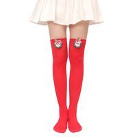 Women's Sweet Plaid Solid Color Polyester Over The Knee Socks sku image 16