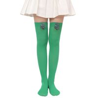 Women's Sweet Plaid Solid Color Polyester Over The Knee Socks sku image 13