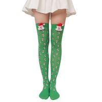 Women's Sweet Plaid Solid Color Polyester Over The Knee Socks sku image 23