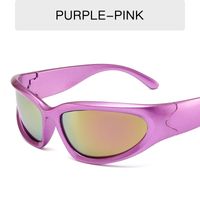 Y2k Cool Style Solid Color Ac Cat Eye Full Frame Women's Sunglasses sku image 11