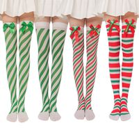 Women's Sweet Plaid Solid Color Polyester Over The Knee Socks main image 6