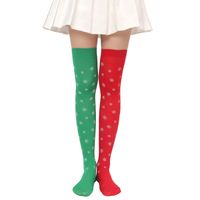 Women's Sweet Plaid Solid Color Polyester Over The Knee Socks sku image 3
