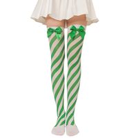 Women's Sweet Plaid Solid Color Polyester Over The Knee Socks sku image 4