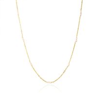 Mode Einfarbig Titan Stahl Perle Überzug Halskette 1 Stück sku image 1