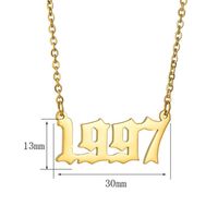 Fashion Number Stainless Steel Plating Hollow Out Necklace 1 Piece main image 5