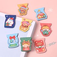 Cute Cartoon Christmas Pattern Magnetic Bookmark Double-sided Paper Book Clip main image 1