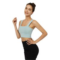 Simple Style Solid Color Polyester Square Neck Backless Active Tops Vest main image 5