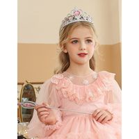 Princess Heart Shape Alloy Plating Rhinestones Crown 1 Set main image 5