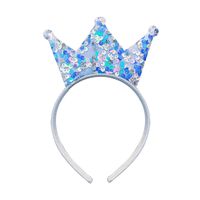 Sweet Crown Plastic Cloth Sequins Hair Band 1 Piece main image 3