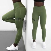 Sports Solid Color Polyester Active Bottoms Leggings main image 4