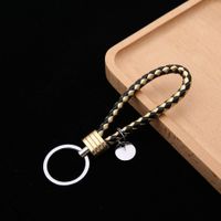 Simple Style Solid Color Pu Leather Unisex Bag Pendant Keychain 1 Piece sku image 1