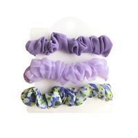 Fashion Flower Cloth Pleated Hair Tie 3 Pieces main image 4