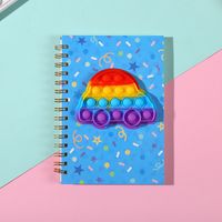 Cute Cartoon Silicone Decompression Bubble Hand Account Coil Notebook sku image 1