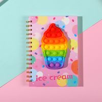 Cute Cartoon Silicone Decompression Bubble Hand Account Coil Notebook sku image 5