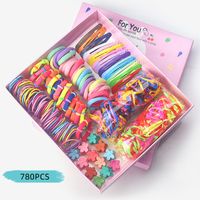 Fashion Flower Plastic Hair Clip Hair Tie 1 Set main image 1