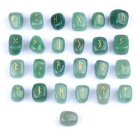 A Set Of 25 Natural Semi-precious Crystal Rune Stone Carvings main image 5