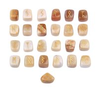 A Set Of 25 Natural Semi-precious Crystal Rune Stone Carvings sku image 4